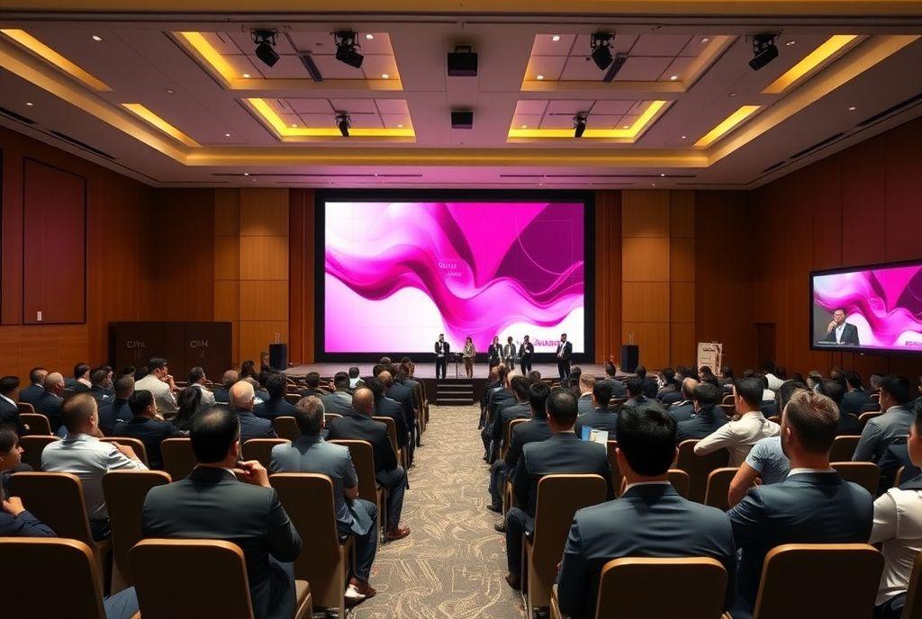 Corporate conference in a Kuala Lumpur hotel ballroom