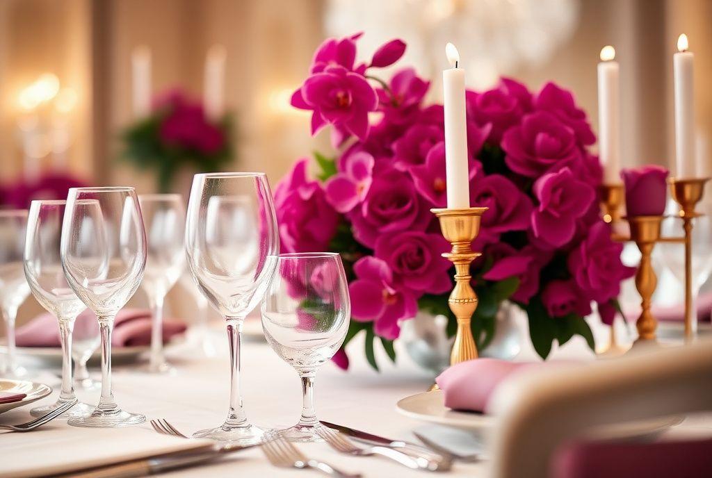 Detailed gala table styling by the in-house team